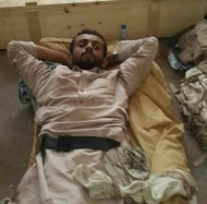 صورة القيادي الحوثي همدان الحتري الذي تمكنت القوات الحكومية من أسره في محور البقع، بصعدة.