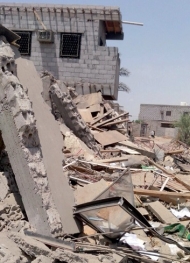 صورة لما خلفته مليشيات الحوثي وصالح من دمار في لحج 