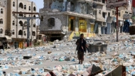 الصورة من مدينة تعز ANADOLU